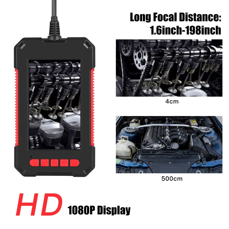 P40 3,9 mm rojo HD impermeable portátil integrado de mano vertical pantalla industria endoscopio, 2m, 5m, 10m