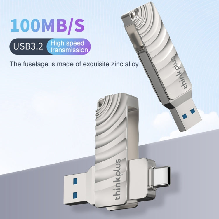 Unidad flash Lenovo Thinkplus MU232 USB 3.2 + USB-C / Type-C de cabezal doble, 32GB, 64GB, 128GB, 256GB