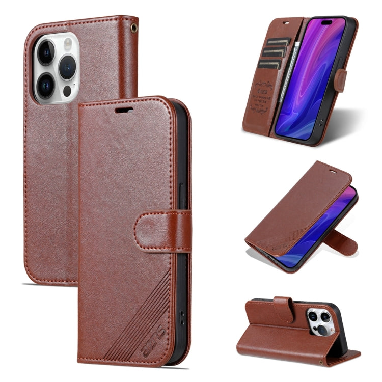 AZNS Estuche para teléfono de cuero con textura de piel de oveja, For iPhone 17e / 16e, For iPhone 17 Pro Max, For iPhone 17 Pro, For iPhone 17, For iPhone Air, For iPhone 16 Pro Max, For iPhone 16 Pro, For iPhone 15 Pro Max, For iPhone 15 Pro         ...