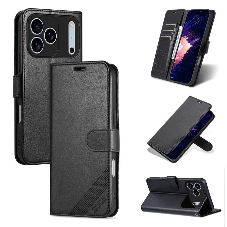 AZNS Estuche para teléfono de cuero con textura de piel de oveja, For iPhone 17e / 16e, For iPhone 17 Pro Max, For iPhone 17 Pro, For iPhone 17, For iPhone Air, For iPhone 16 Pro Max, For iPhone 16 Pro, For iPhone 15 Pro Max, For iPhone 15 Pro         ...