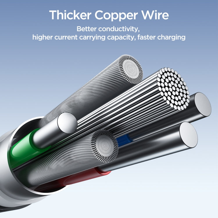 JOYRO0M SA25-CL3 30W USB-C/Type-C a cable de datos de carga rápida de 8 pines, 1.2m, 2m, 3m