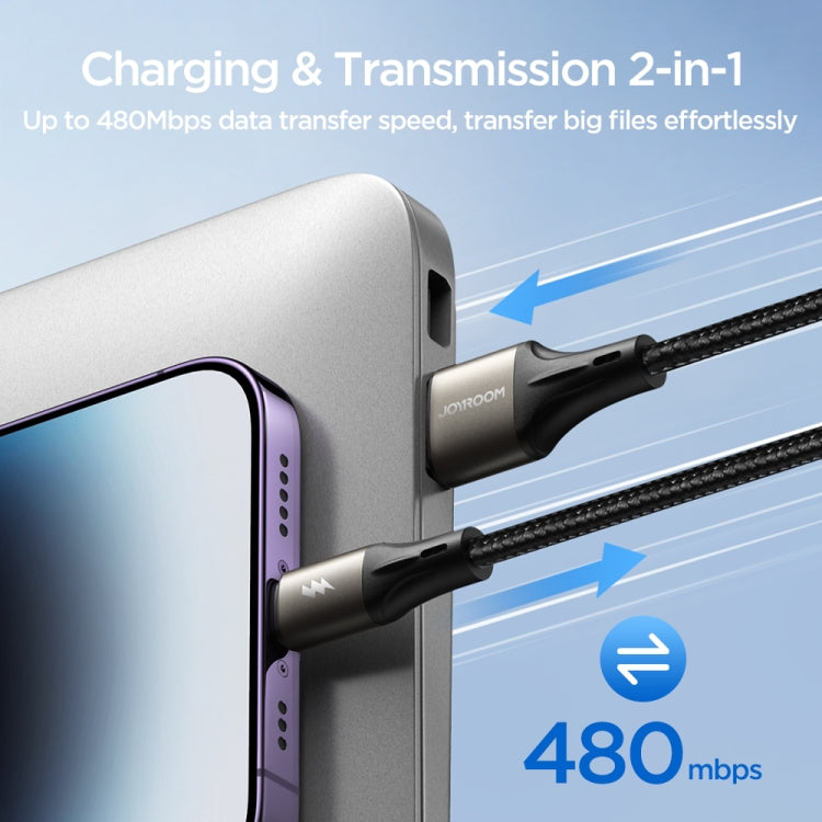 JOYRO0M SA25-CL3 30W USB-C/Type-C a cable de datos de carga rápida de 8 pines, 1.2m, 2m, 3m