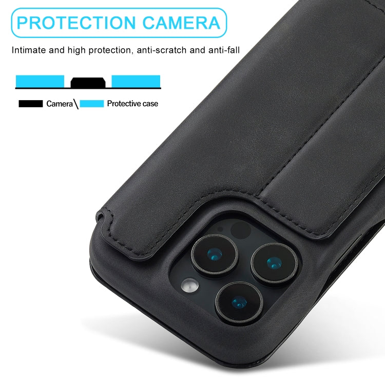 LC.IMEEKE Hon Ancient Series Funda de cuero con tapa para teléfono, For iPhone 15 Pro, For iPhone 15 Plus, For iPhone 15