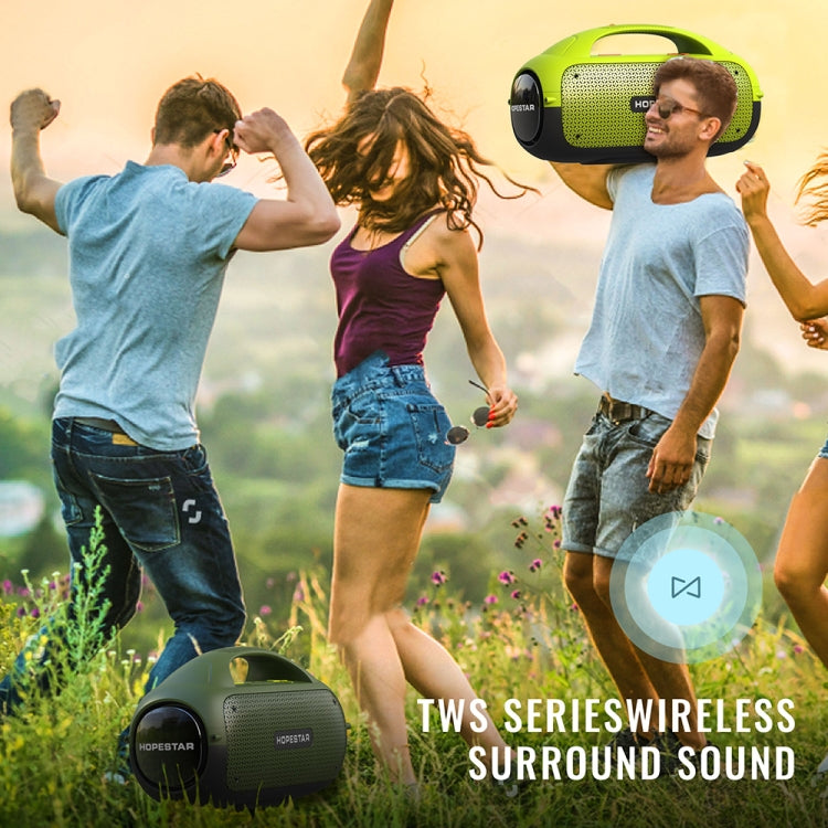 HOPESTAR A50 80W IPX6 Altavoz portátil impermeable con Bluetooth Subwoofer para exteriores