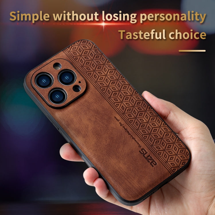 Estuche para teléfono con sensación de piel en relieve AZNS 3D, For iPhone 15 Pro Max, For iPhone 15 Pro, For iPhone 15 Plus, For iPhone 15