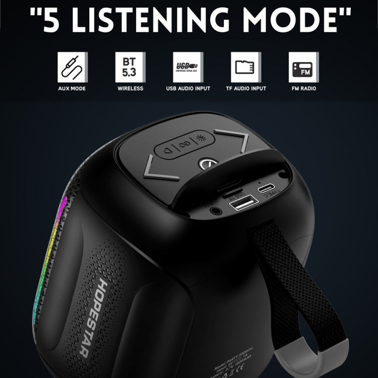 HOPESTAR Party 300mini IPX5 Altavoz Bluetooth portátil impermeable Altavoz estéreo de 360 grados para exteriores