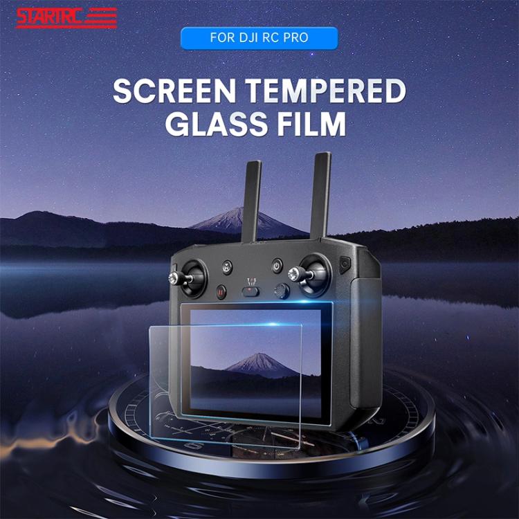 STARTRC 2 piezas 9H 2.5D Película de vidrio templado, For DJI RC Pro with Screen Frosted Film, For DJI RC Pro with Screen HD Film