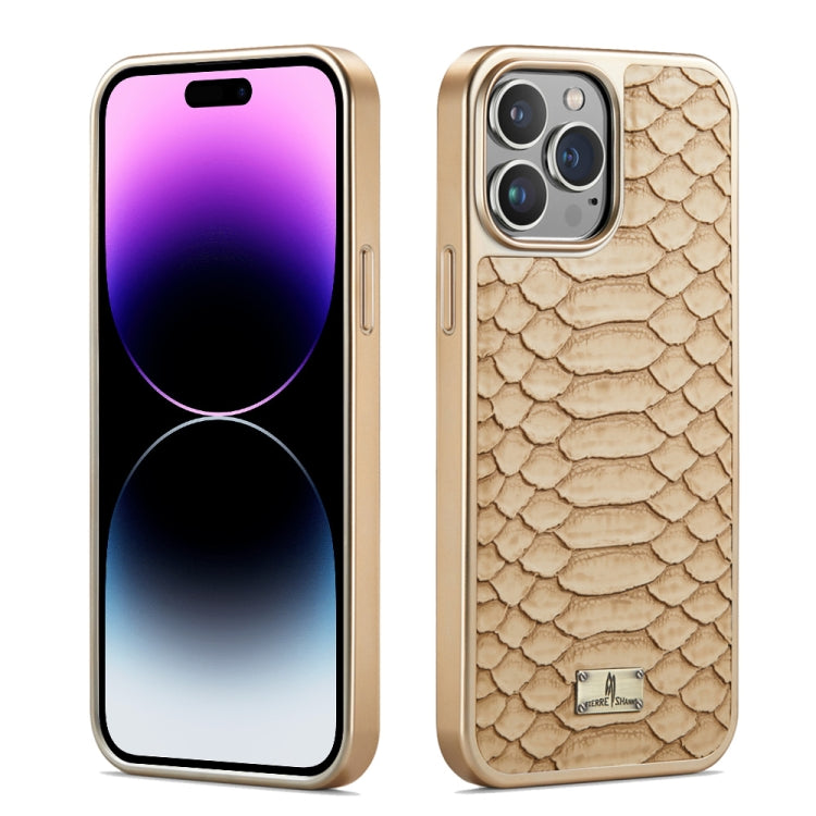 Caja del teléfono de la PU de galvanoplastia de la textura del pitón de Fierre Shann, For iPhone 17 Pro Max, For iPhone 17 Pro, For iPhone 17, For iPhone Air, For iPhone 16 Pro Max, For iPhone 16 Pro, For iPhone 16 Plus, For iPhone 16                  ...