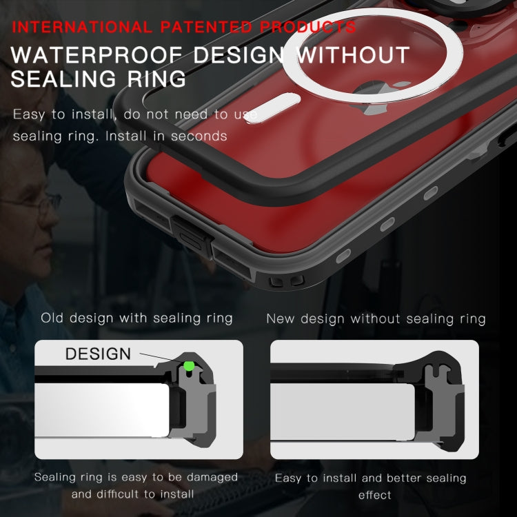 Funda para teléfono MagSafe impermeable IP68 de RedPepper, For iPhone 15 Pro Max, For iPhone 15 Pro, For iPhone 15 Plus, For iPhone 15