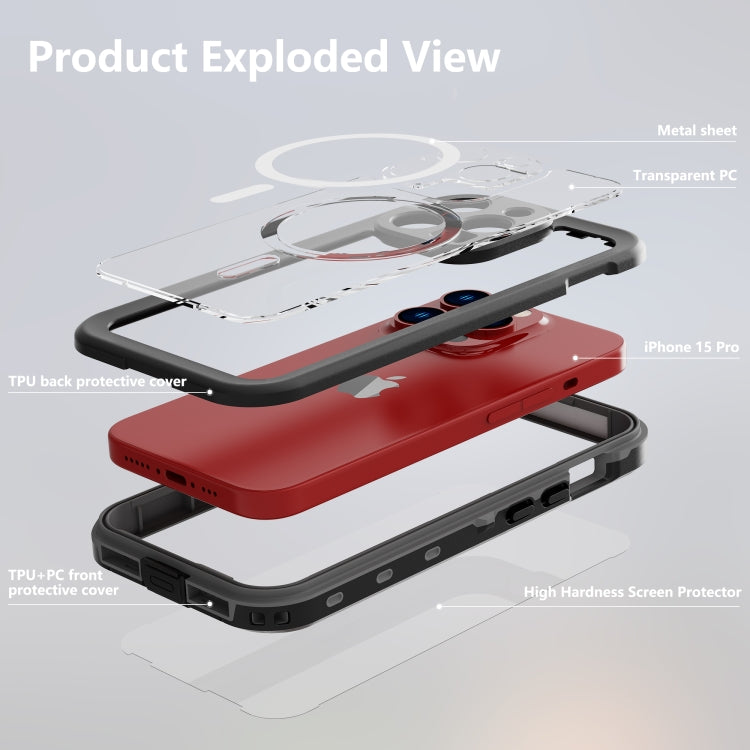 Funda para teléfono MagSafe impermeable IP68 de RedPepper, For iPhone 15 Pro Max, For iPhone 15 Pro, For iPhone 15 Plus, For iPhone 15