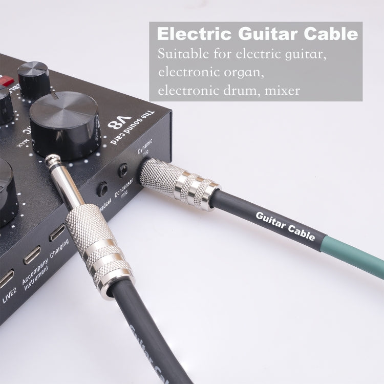 3045GR Mono 6,35 mm Enchufe macho a macho Cable de audio para guitarra eléctrica, 1m, 1.8m, 3m, 5m, 10m