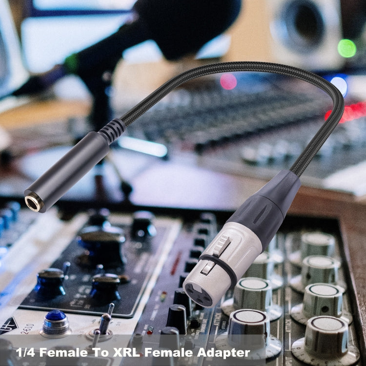 Cable de conversión de audio para micrófono hembra a XLR hembra de 0,3 m y 6,35 mm, 635K03-03