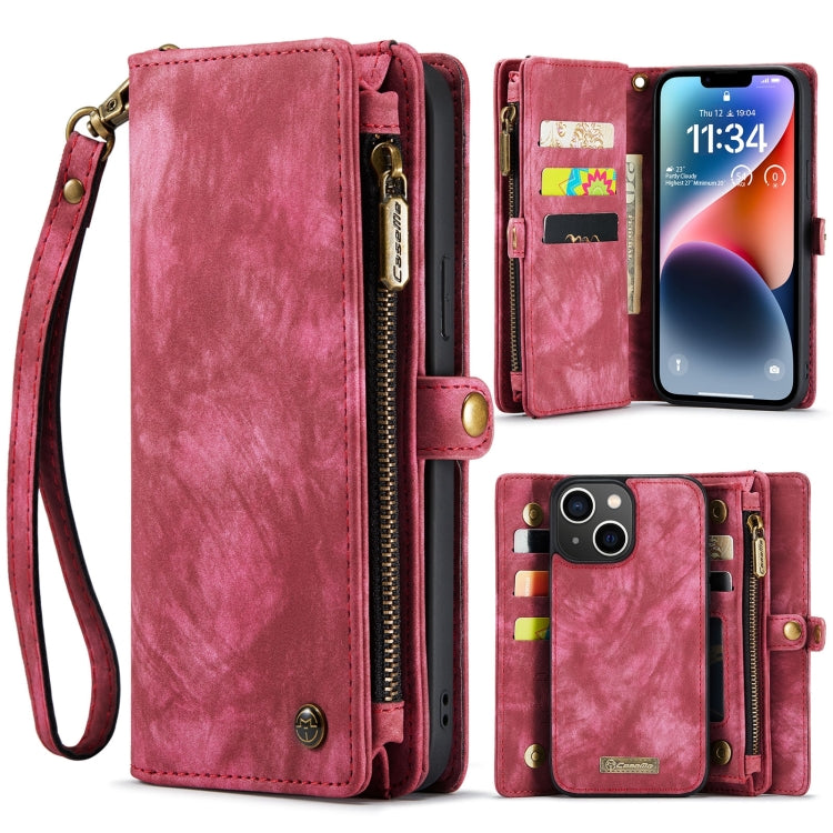 CaseMe 008 Funda de cuero multifuncional desmontable para teléfono, For iPhone 15 Pro Max, For iPhone 15 Pro, For iPhone 15 Plus, For iPhone 15