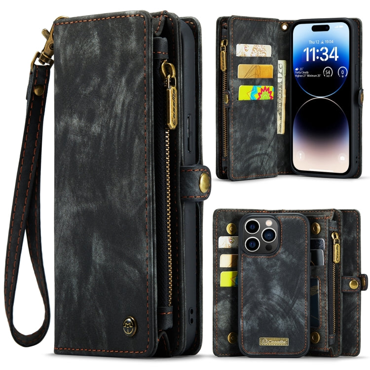 CaseMe 008 Funda de cuero multifuncional desmontable para teléfono, For iPhone 15 Pro Max, For iPhone 15 Pro, For iPhone 15 Plus, For iPhone 15