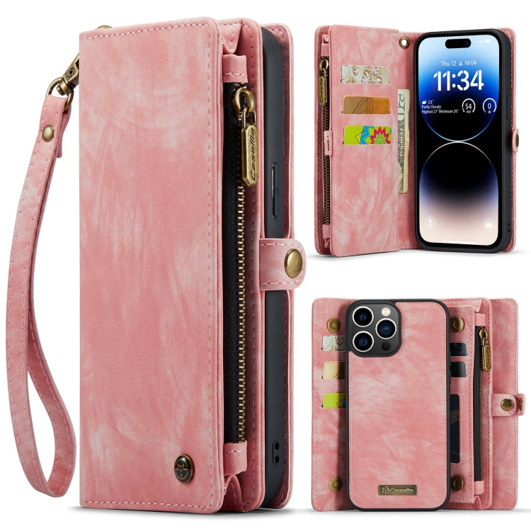 CaseMe 008 Funda de cuero multifuncional desmontable para teléfono, For iPhone 15 Pro Max, For iPhone 15 Pro, For iPhone 15 Plus, For iPhone 15