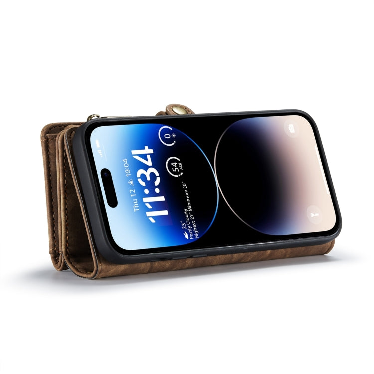 CaseMe 008 Funda de cuero multifuncional desmontable para teléfono, For iPhone 15 Pro Max, For iPhone 15 Pro, For iPhone 15 Plus, For iPhone 15