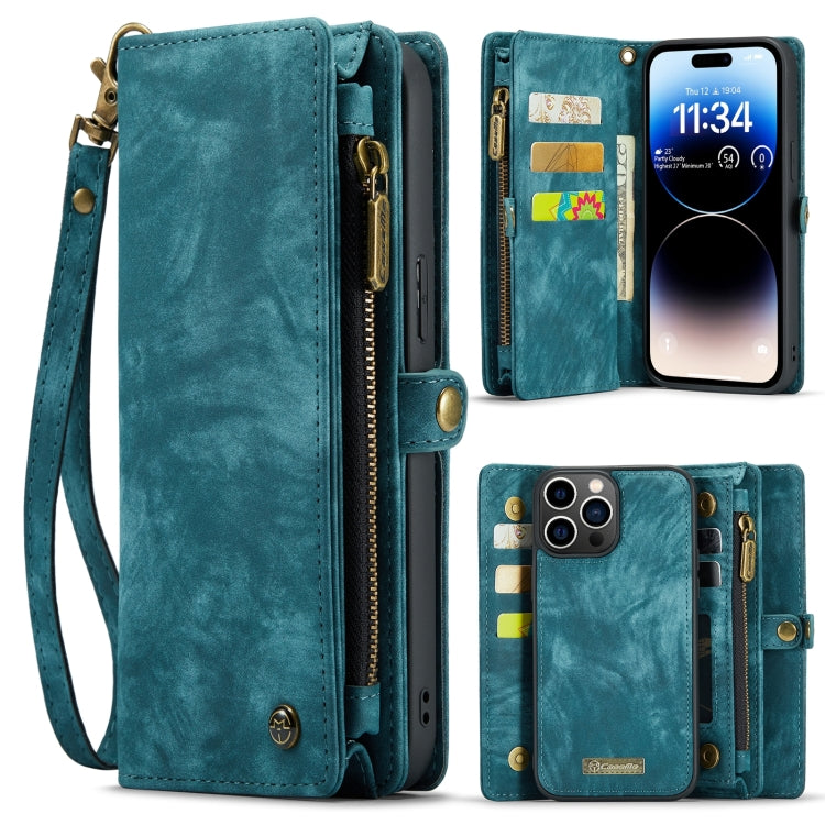 CaseMe 008 Funda de cuero multifuncional desmontable para teléfono, For iPhone 15 Pro Max, For iPhone 15 Pro, For iPhone 15 Plus, For iPhone 15