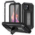 R-JUST Funda para teléfono con soporte impermeable para cámara deslizante Life, For iPhone 15