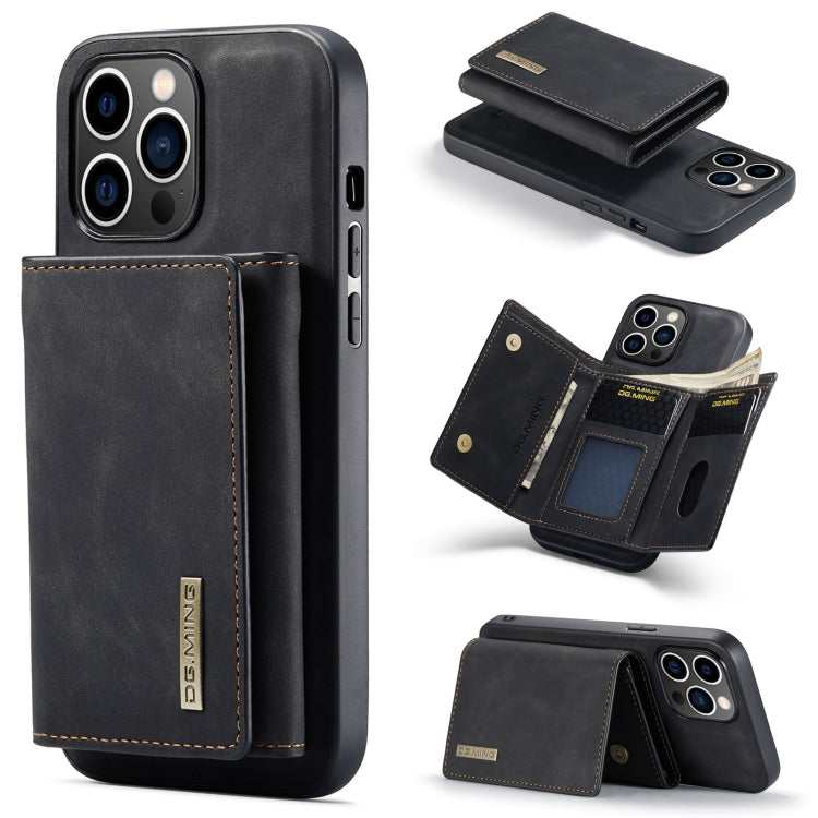 DG.MING M1 Series Funda de cuero para teléfono con billetera múltiple y tres pliegues, For iPhone 15 Pro Max, For iPhone 15 Pro, For iPhone 15 Plus, For iPhone 15