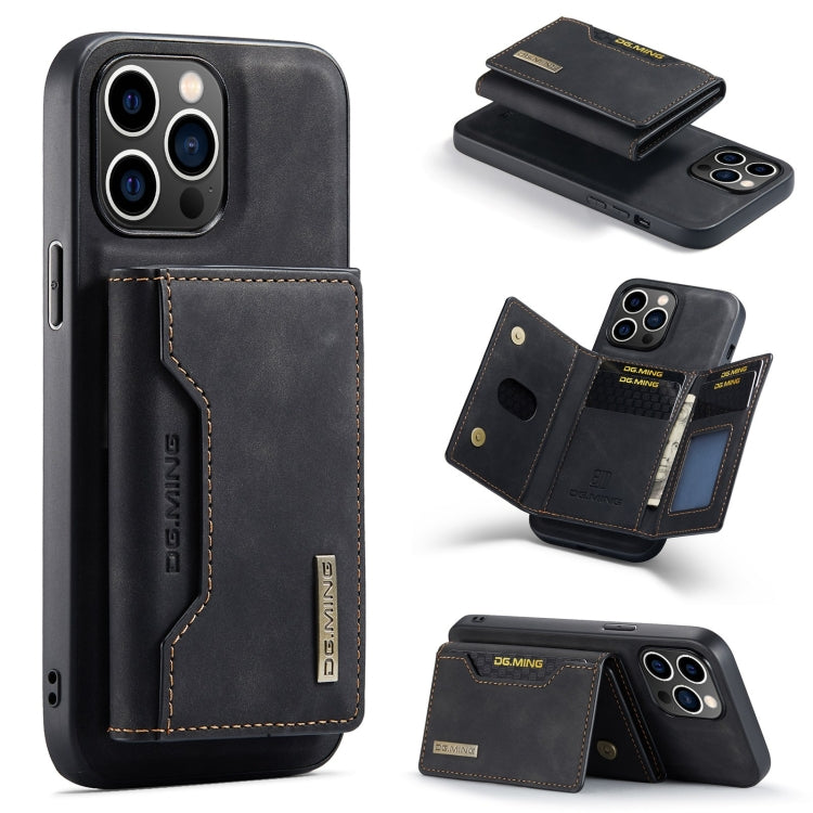 DG.MING M2 Series Funda de cuero para teléfono con cartera y tarjetero de 3 pliegues, For iPhone 15 Pro Max, For iPhone 15 Pro, For iPhone 15 Plus, For iPhone 15