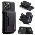 DG.MING M2 Series Funda de cuero para teléfono con cartera y tarjetero de 3 pliegues, For iPhone 15 Pro Max, For iPhone 15 Pro, For iPhone 15 Plus, For iPhone 15