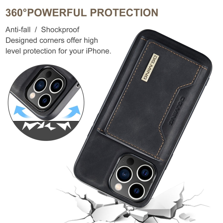 DG.MING M2 Series Funda de cuero para teléfono con cartera y tarjetero de 3 pliegues, For iPhone 15 Pro Max, For iPhone 15 Pro, For iPhone 15 Plus, For iPhone 15