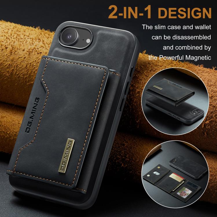DG.MING M2 Series Funda de cuero para teléfono con cartera y tarjetero de 3 pliegues, For iPhone 17e / 16e, For iPhone 17 Pro Max, For iPhone 17 Pro, For iPhone 17, For iPhone Air, For iPhone 16 Pro Max, For iPhone 16 Pro, For iPhone 16 Plus           ...