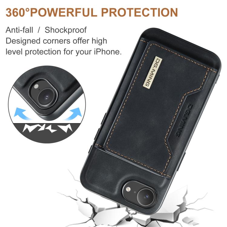 DG.MING M2 Series Funda de cuero para teléfono con cartera y tarjetero de 3 pliegues, For iPhone 17e / 16e, For iPhone 17 Pro Max, For iPhone 17 Pro, For iPhone 17, For iPhone Air, For iPhone 16 Pro Max, For iPhone 16 Pro, For iPhone 16 Plus           ...