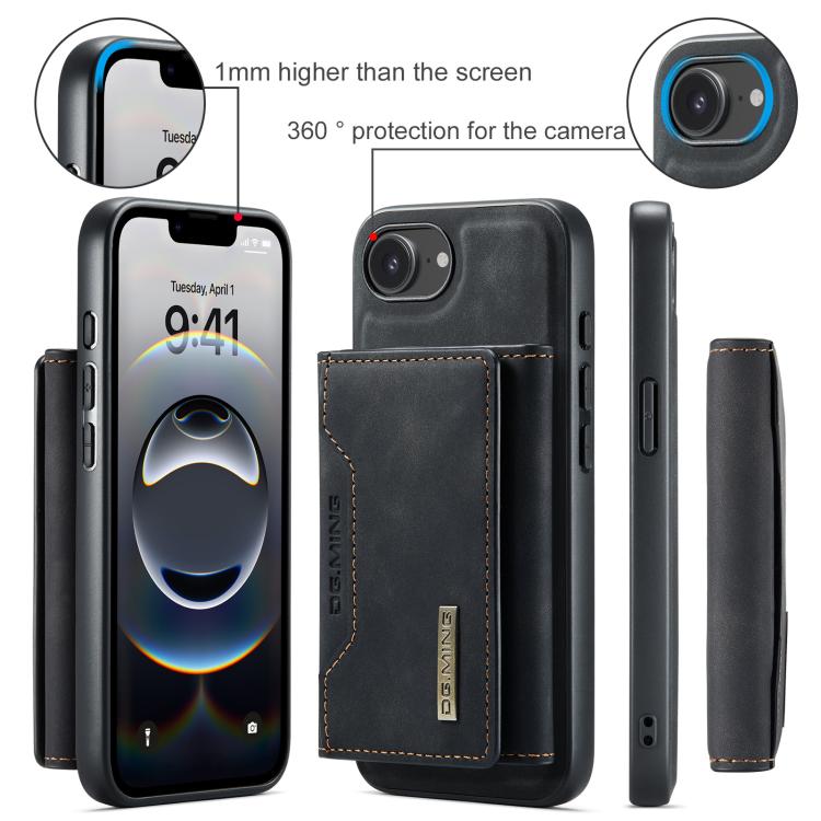 DG.MING M2 Series Funda de cuero para teléfono con cartera y tarjetero de 3 pliegues, For iPhone 17e / 16e, For iPhone 17 Pro Max, For iPhone 17 Pro, For iPhone 17, For iPhone Air, For iPhone 16 Pro Max, For iPhone 16 Pro, For iPhone 16 Plus           ...