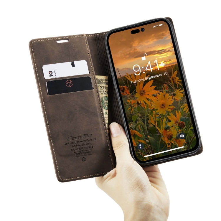 CaseMe 013 Funda de teléfono de cuero con tapa horizontal multifuncional, For iPhone 15 Pro Max, For iPhone 15 Pro, For iPhone 15 Plus, For iPhone 15