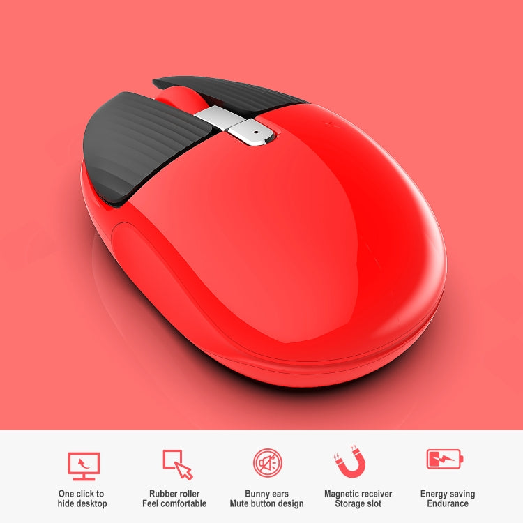 HXSJ M106 2.4GHZ 1600dpi Ratón inalámbrico monomodo USB recargable