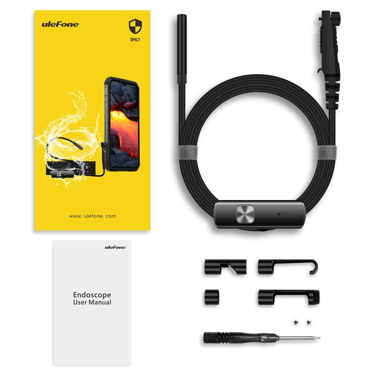 Ulefone Endoscopio E1 IP67 Endoscopio Impermeable 3 en 1 para Ulefone Power Armor 13 / Armor 9/9E, uSmart E1