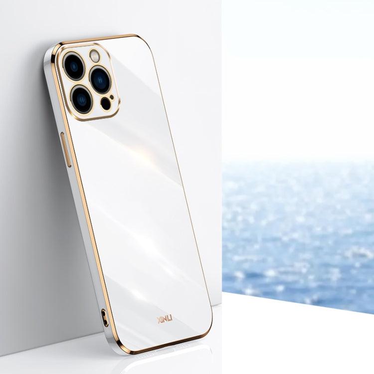 Caja del teléfono de TPU electrochapada 6D del borde recto de XINLI, For iPhone 16 Plus, For iPhone 16, For iPhone 15 Pro Max, For iPhone 15 Pro, For iPhone 15 Plus, For iPhone 15