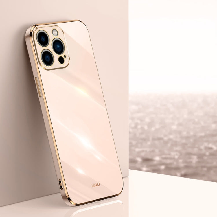 Caja del teléfono de TPU electrochapada 6D del borde recto de XINLI, For iPhone 16 Plus, For iPhone 16, For iPhone 15 Pro Max, For iPhone 15 Pro, For iPhone 15 Plus, For iPhone 15