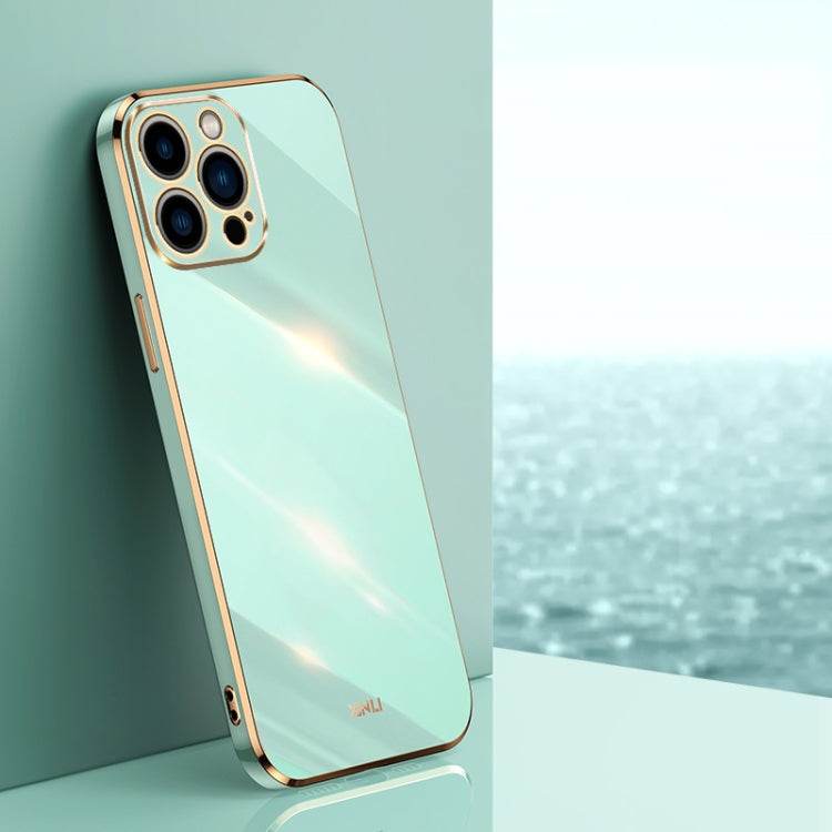 Caja del teléfono de TPU electrochapada 6D del borde recto de XINLI, For iPhone 16 Plus, For iPhone 16, For iPhone 15 Pro Max, For iPhone 15 Pro, For iPhone 15 Plus, For iPhone 15