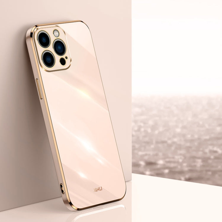 Caja del teléfono de TPU electrochapada 6D del borde recto de XINLI, For iPhone 16 Plus, For iPhone 16, For iPhone 15 Pro Max, For iPhone 15 Pro, For iPhone 15 Plus, For iPhone 15