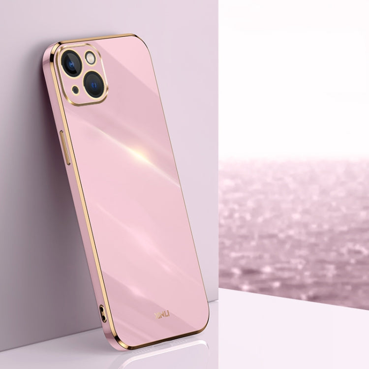 Caja del teléfono de TPU electrochapada 6D del borde recto de XINLI, For iPhone 16 Plus, For iPhone 16, For iPhone 15 Pro Max, For iPhone 15 Pro, For iPhone 15 Plus, For iPhone 15