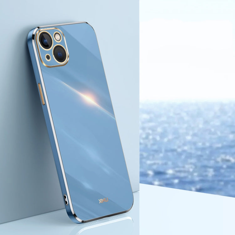 Caja del teléfono de TPU electrochapada 6D del borde recto de XINLI, For iPhone 16 Plus, For iPhone 16, For iPhone 15 Pro Max, For iPhone 15 Pro, For iPhone 15 Plus, For iPhone 15