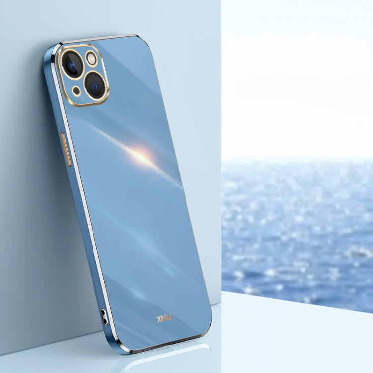 Caja del teléfono de TPU electrochapada 6D del borde recto de XINLI, For iPhone 16 Plus, For iPhone 16, For iPhone 15 Pro Max, For iPhone 15 Pro, For iPhone 15 Plus, For iPhone 15