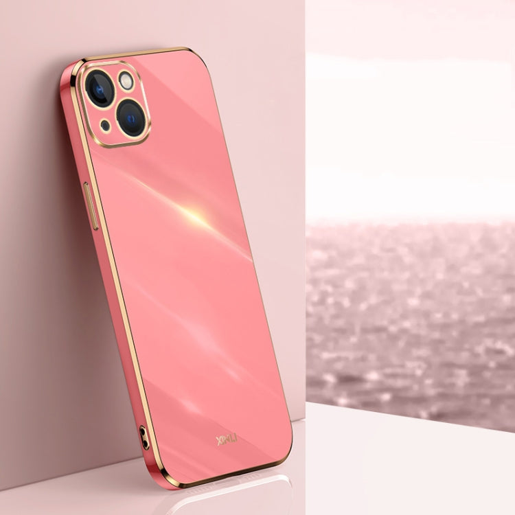 Caja del teléfono de TPU electrochapada 6D del borde recto de XINLI, For iPhone 16 Plus, For iPhone 16, For iPhone 15 Pro Max, For iPhone 15 Pro, For iPhone 15 Plus, For iPhone 15