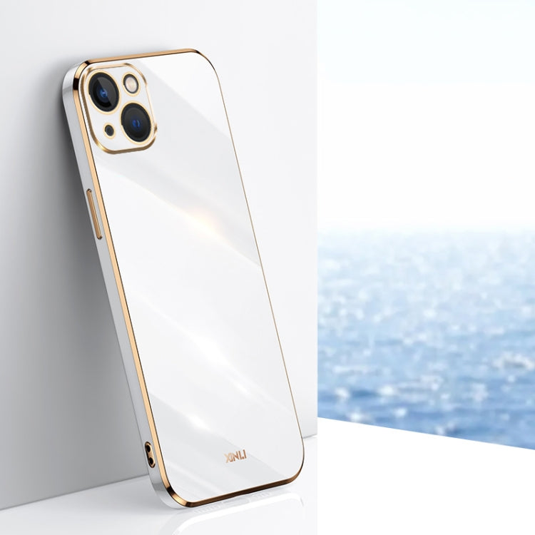Caja del teléfono de TPU electrochapada 6D del borde recto de XINLI, For iPhone 16 Plus, For iPhone 16, For iPhone 15 Pro Max, For iPhone 15 Pro, For iPhone 15 Plus, For iPhone 15