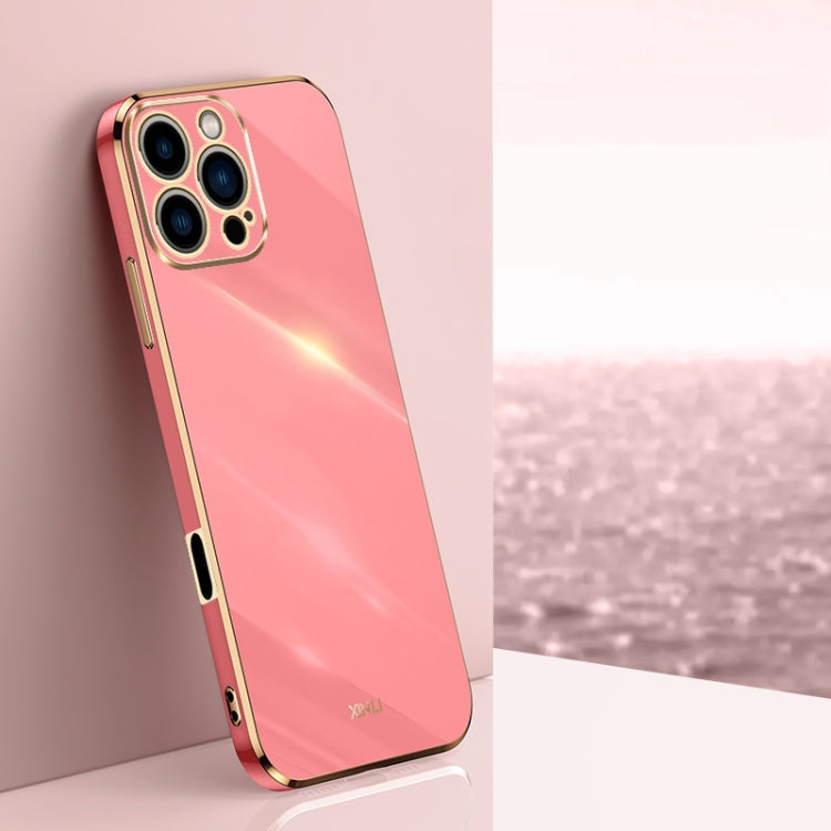 Caja del teléfono de TPU electrochapada 6D del borde recto de XINLI, For iPhone 16e / 17e, For iPhone 17 Pro Max, For iPhone 17 Pro, For iPhone Air, For iPhone 16 Pro Max, For iPhone 16 Pro