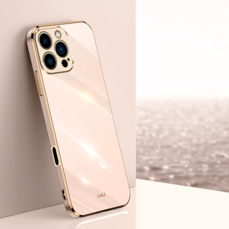 Caja del teléfono de TPU electrochapada 6D del borde recto de XINLI, For iPhone 16e / 17e, For iPhone 17 Pro Max, For iPhone 17 Pro, For iPhone Air, For iPhone 16 Pro Max, For iPhone 16 Pro