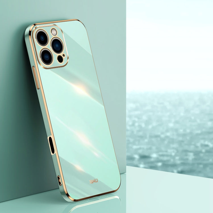 Caja del teléfono de TPU electrochapada 6D del borde recto de XINLI, For iPhone 16e / 17e, For iPhone 17 Pro Max, For iPhone 17 Pro, For iPhone Air, For iPhone 16 Pro Max, For iPhone 16 Pro