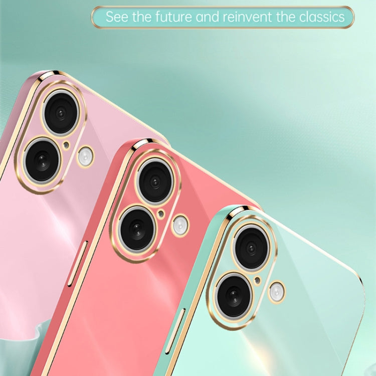 Caja del teléfono de TPU electrochapada 6D del borde recto de XINLI, For iPhone 16 Plus, For iPhone 16, For iPhone 15 Pro Max, For iPhone 15 Pro, For iPhone 15 Plus, For iPhone 15