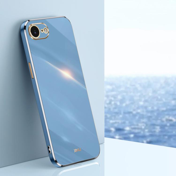 Caja del teléfono de TPU electrochapada 6D del borde recto de XINLI, For iPhone 16e / 17e, For iPhone 17 Pro Max, For iPhone 17 Pro, For iPhone Air, For iPhone 16 Pro Max, For iPhone 16 Pro