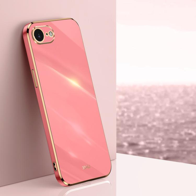 Caja del teléfono de TPU electrochapada 6D del borde recto de XINLI, For iPhone 16e / 17e, For iPhone 17 Pro Max, For iPhone 17 Pro, For iPhone Air, For iPhone 16 Pro Max, For iPhone 16 Pro