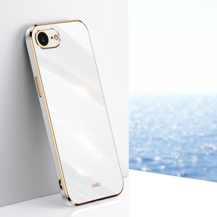 Caja del teléfono de TPU electrochapada 6D del borde recto de XINLI, For iPhone 16e / 17e, For iPhone 17 Pro Max, For iPhone 17 Pro, For iPhone Air, For iPhone 16 Pro Max, For iPhone 16 Pro