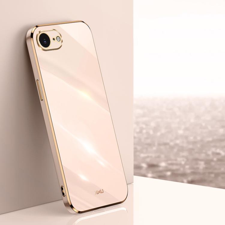 Caja del teléfono de TPU electrochapada 6D del borde recto de XINLI, For iPhone 16e / 17e, For iPhone 17 Pro Max, For iPhone 17 Pro, For iPhone Air, For iPhone 16 Pro Max, For iPhone 16 Pro