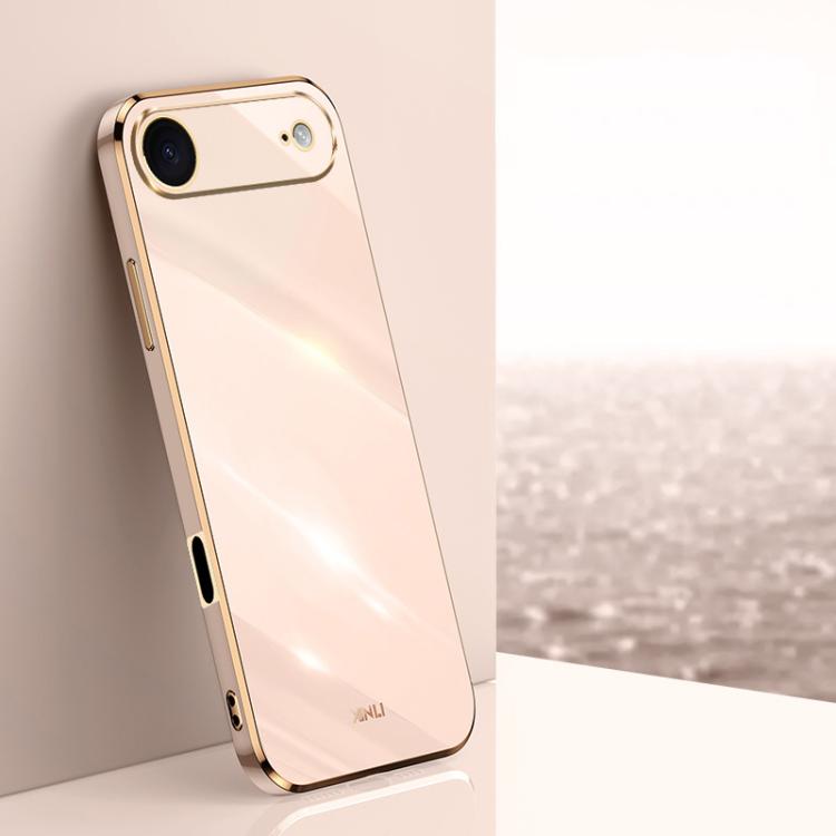Caja del teléfono de TPU electrochapada 6D del borde recto de XINLI, For iPhone 16e / 17e, For iPhone 17 Pro Max, For iPhone 17 Pro, For iPhone Air, For iPhone 16 Pro Max, For iPhone 16 Pro